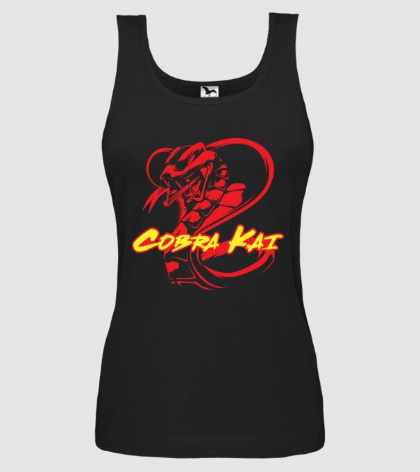 cobra kai simple model negru pe tricou