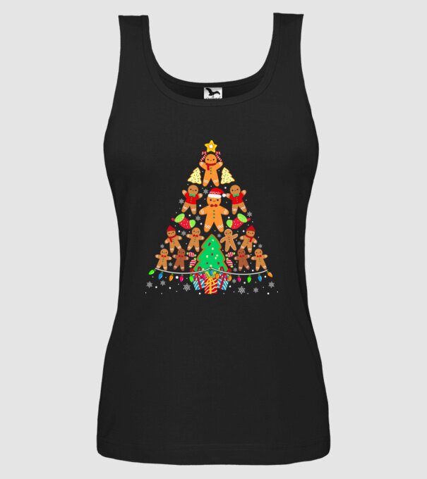 Cookie christmas tree model negru pe tricou