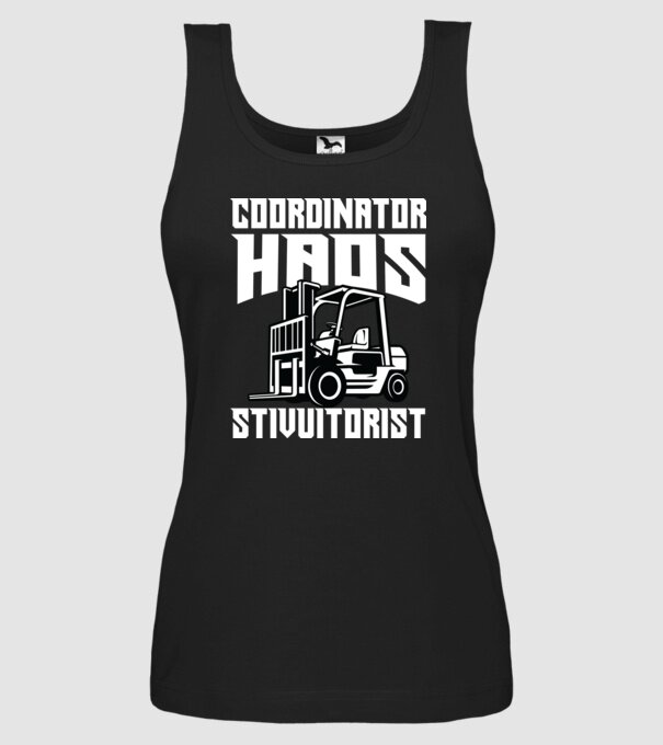 coordonator stivuitorist haos model negru pe tricou