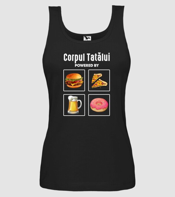 Corpul Tatălui model negru pe tricou