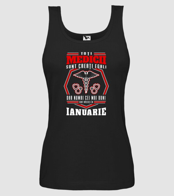 Toți Medicii sunt Creati egali ianuarie model negru pe tricou
