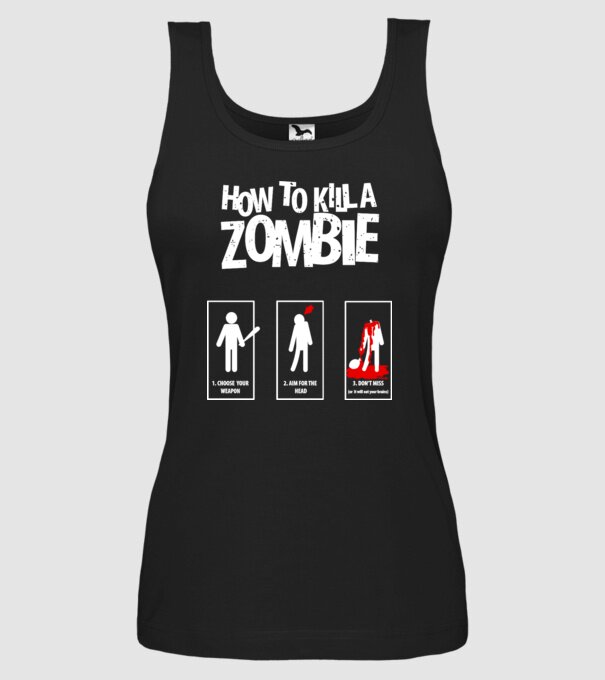 Cum să omorăm zombi model negru pe tricou