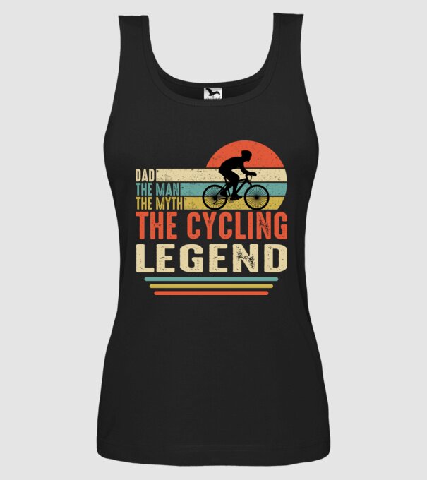 Dad the man, the myth, the cycling legend model negru pe tricou