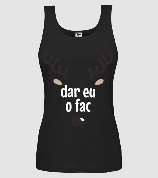 Dar eu o fac crăciun chiar căprioară Negru model negru pe tricou