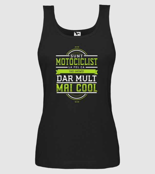 sunt motociclist, la fel ca toți ceilalți, dar mult mai cool model negru pe tricou
