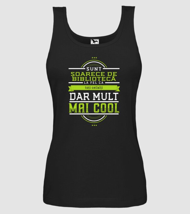 sunt șoarece de bibliotecă, la fel ca toți ceilalți, dar mult mai cool model negru pe tricou