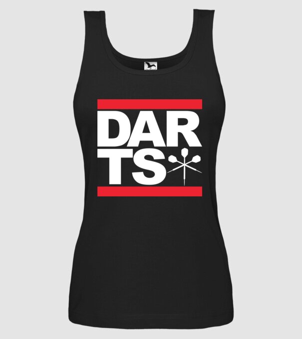 Darts DMC model negru pe tricou