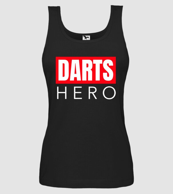 DARTS HERO model negru pe tricou