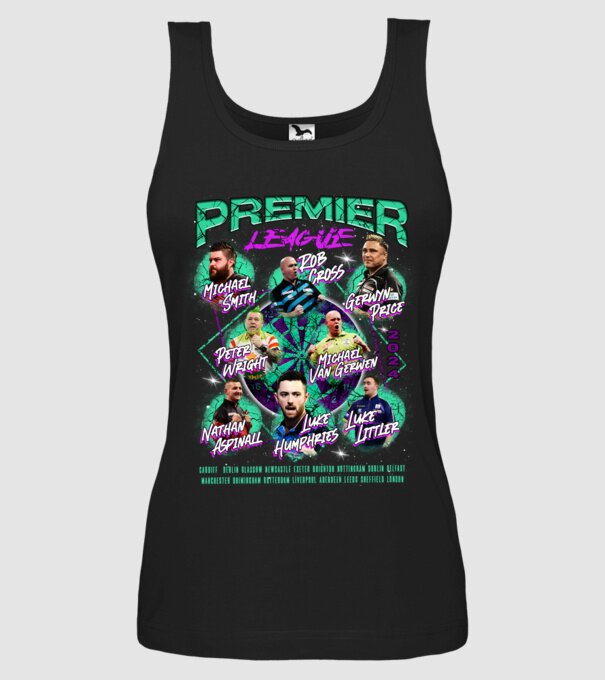 DARTS premier league 2024 model negru pe tricou