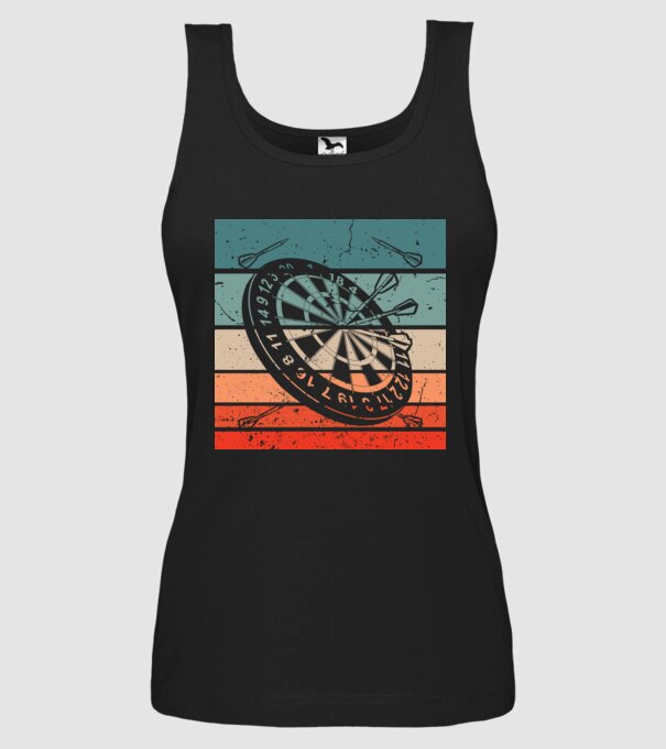Darts vintage model negru pe tricou