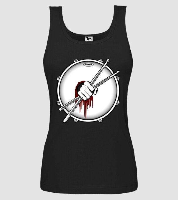 dedicated drummer model negru pe tricou