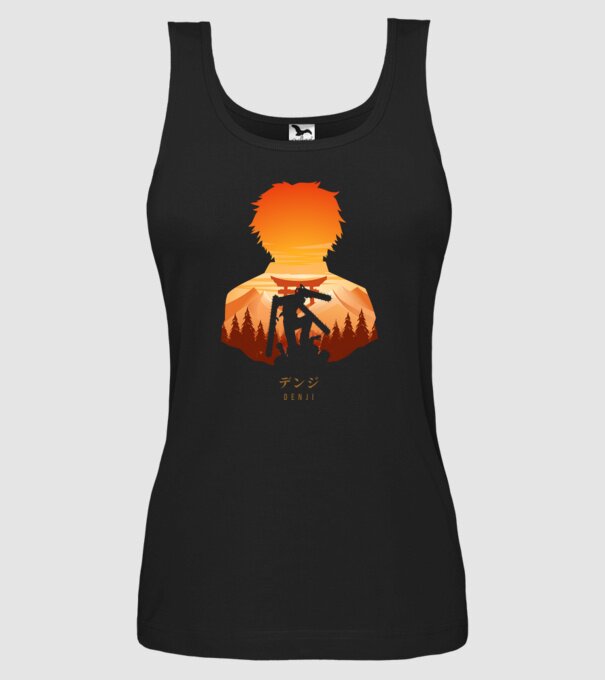 Denji model negru pe tricou