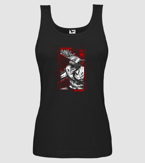 Denji Chainsaw man model negru pe tricou