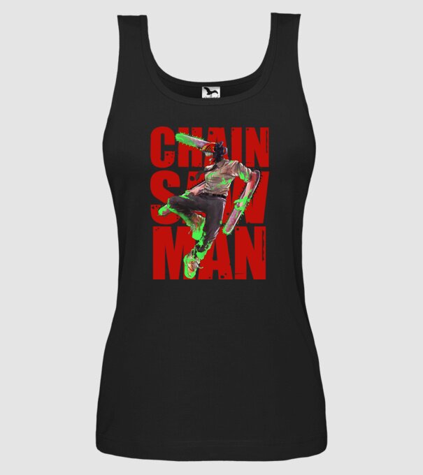 Denji chainsaw man concept model negru pe tricou