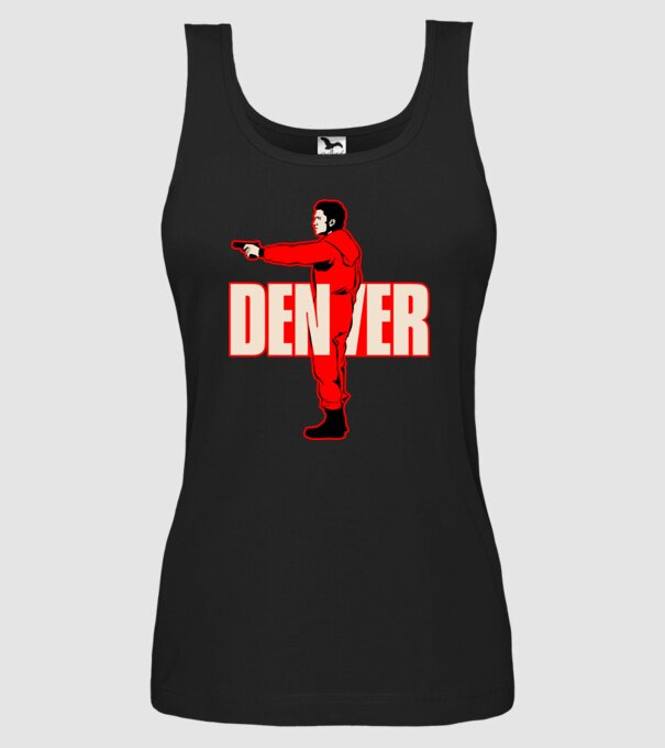 denver la casa de papel model negru pe tricou