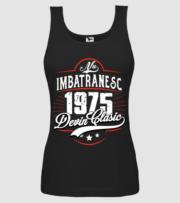 Devin Clasic - 1975 model negru pe tricou