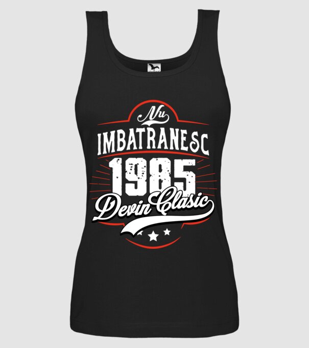 Devin Clasic - 1985 model negru pe tricou