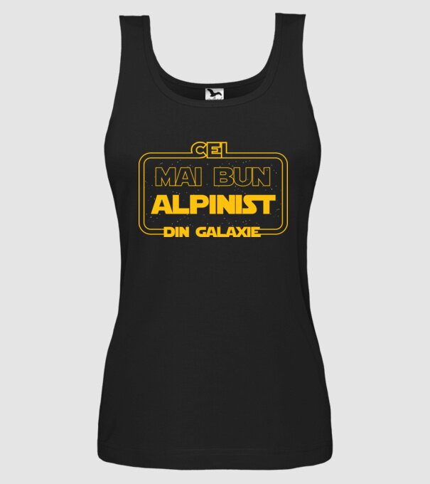 cel mai bun alpinist din galaxie model negru pe tricou