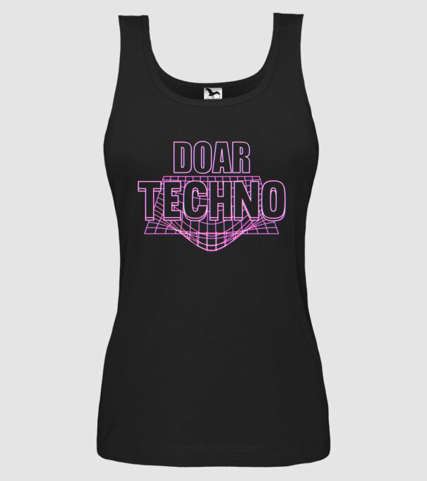 Doar techno model negru pe tricou