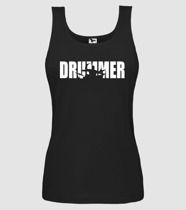 Drummer model negru pe tricou