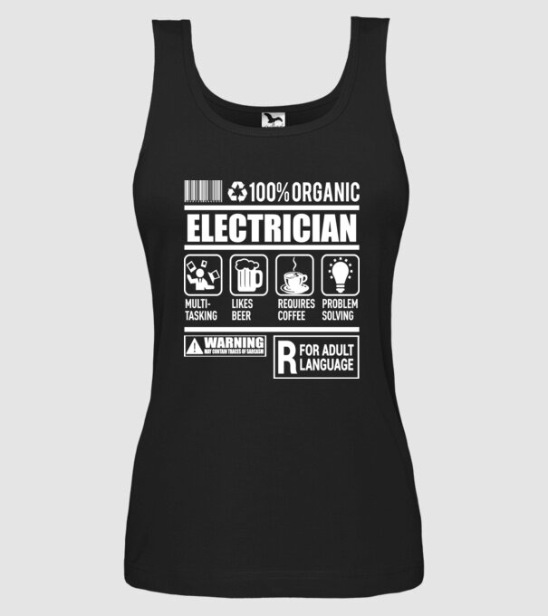 ELECTRICIAN model negru pe tricou