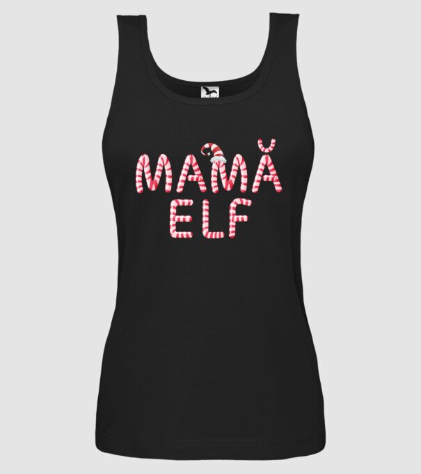 mamă elf model negru pe tricou
