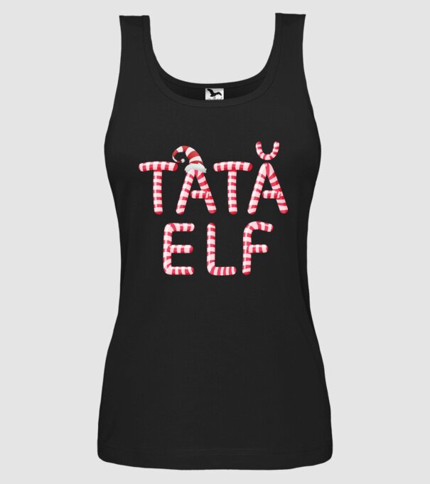 tată elf model negru pe tricou