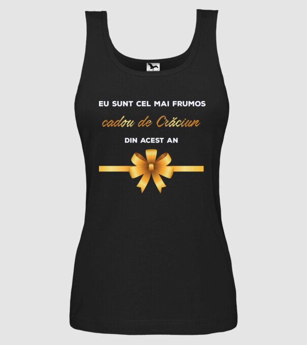 Eu sunt cel mai frumos cadou de Crăciun din acest an model negru pe tricou