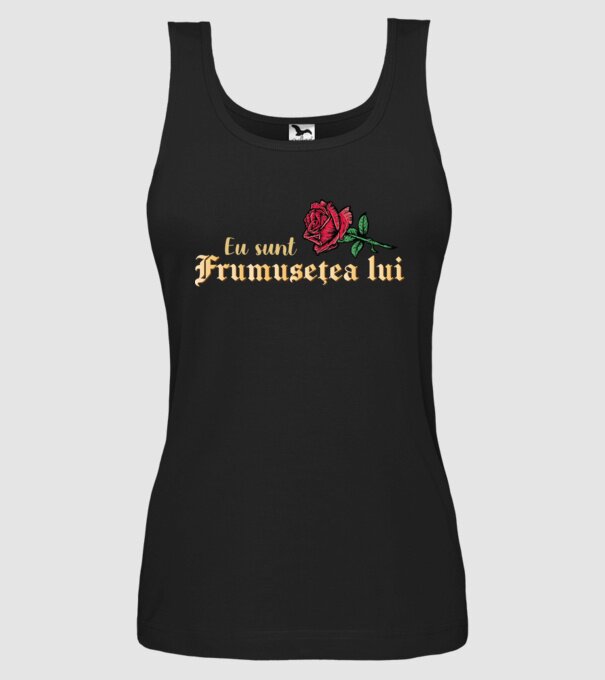 eu sunt frumusețea lui model negru pe tricou