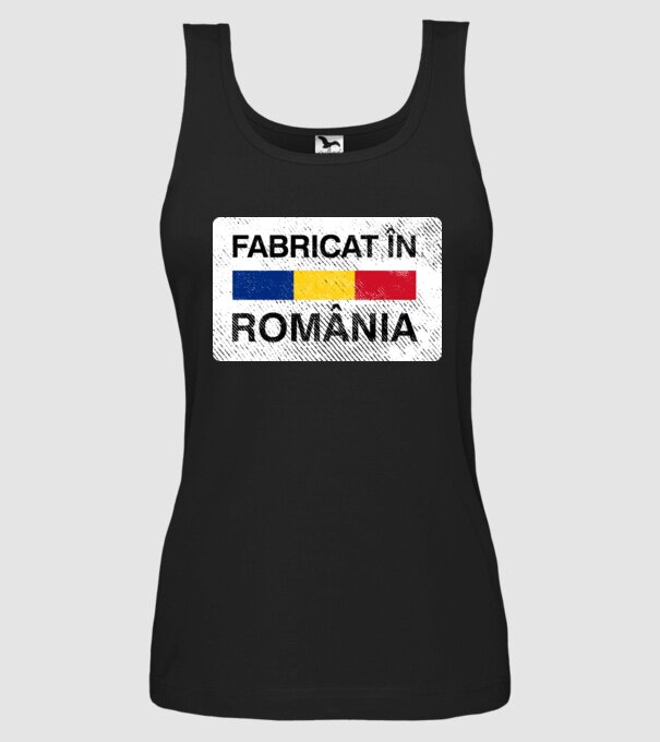 Fabricat în România model negru pe tricou