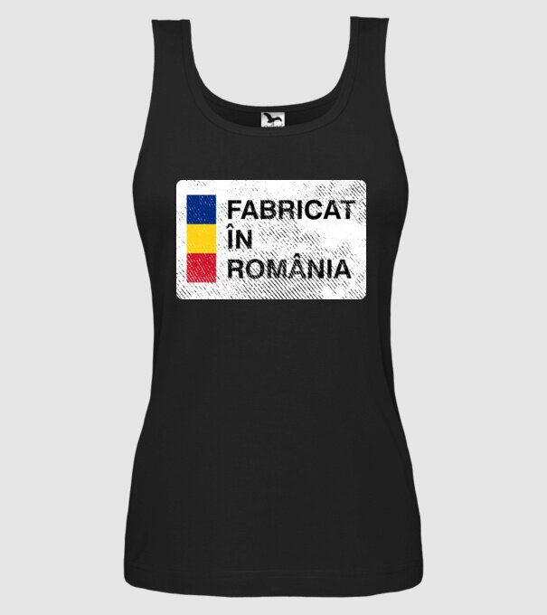 Fabricat în România model negru pe tricou