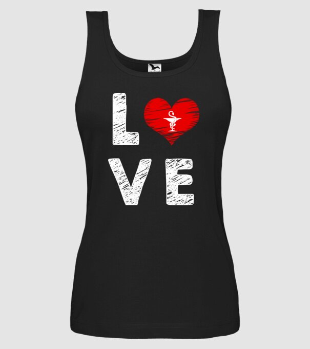Farmacist love model negru pe tricou