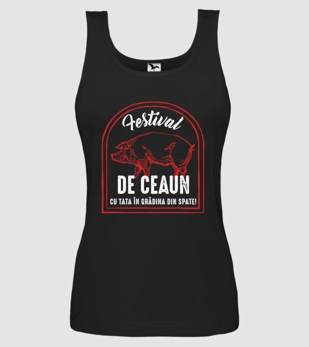 Festival de ceaun - cu tata în grădina din spate! model negru pe tricou