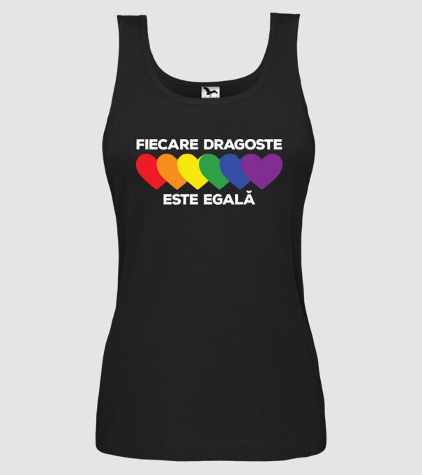 Fiecare dragoste este egală model negru pe tricou
