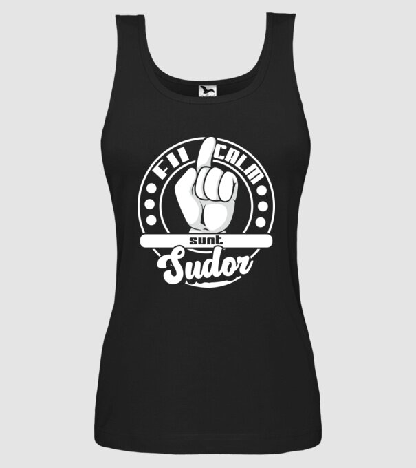 Fii calm.... sunt sudor model negru pe tricou