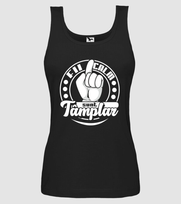 Fii calm... sunt tâmplar model negru pe tricou