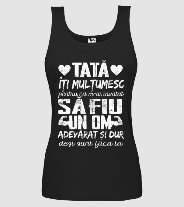 fiică crescută ca fiu Negru model negru pe tricou