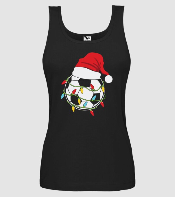 Football christmas model negru pe tricou