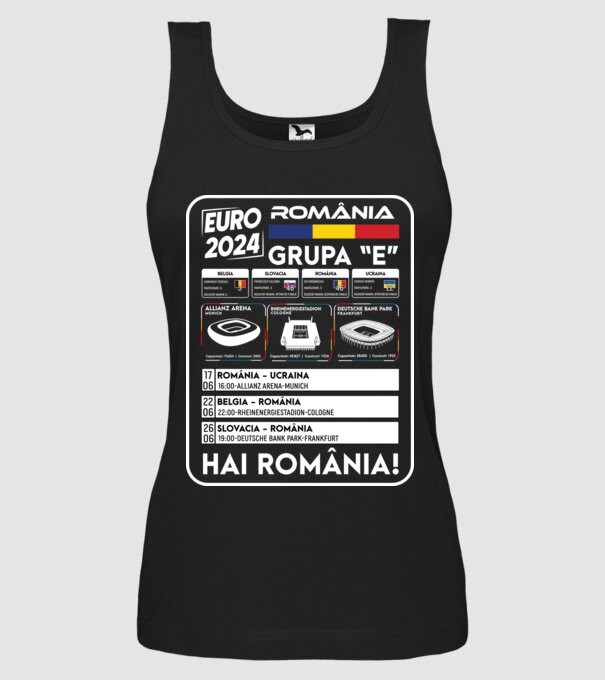Fotbal Calendar Euro 2024 model negru pe tricou