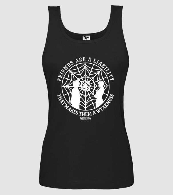 Friends are liability model negru pe tricou