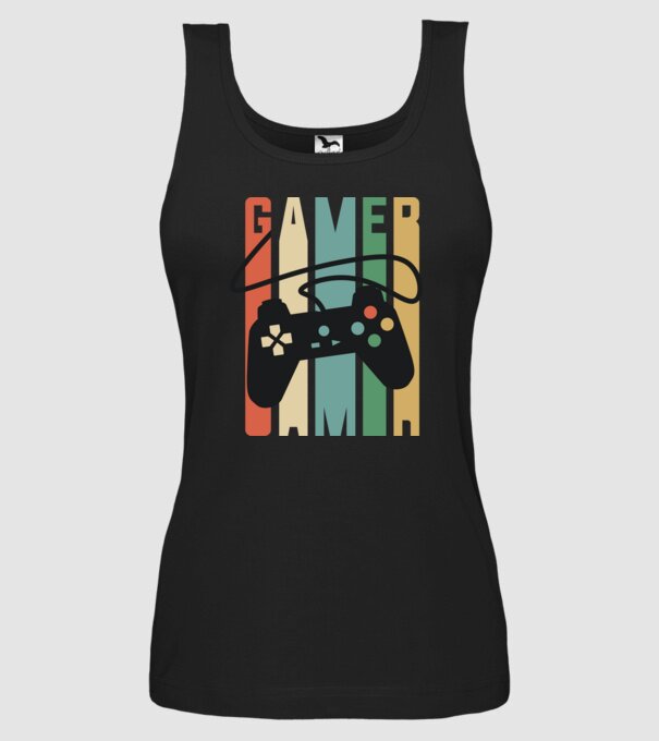 Gamer Controller model negru pe tricou
