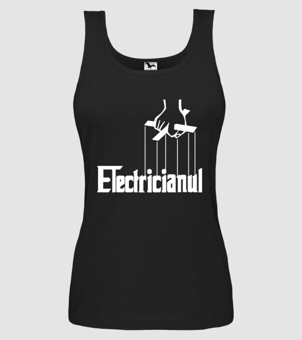 Electricianul model negru pe tricou