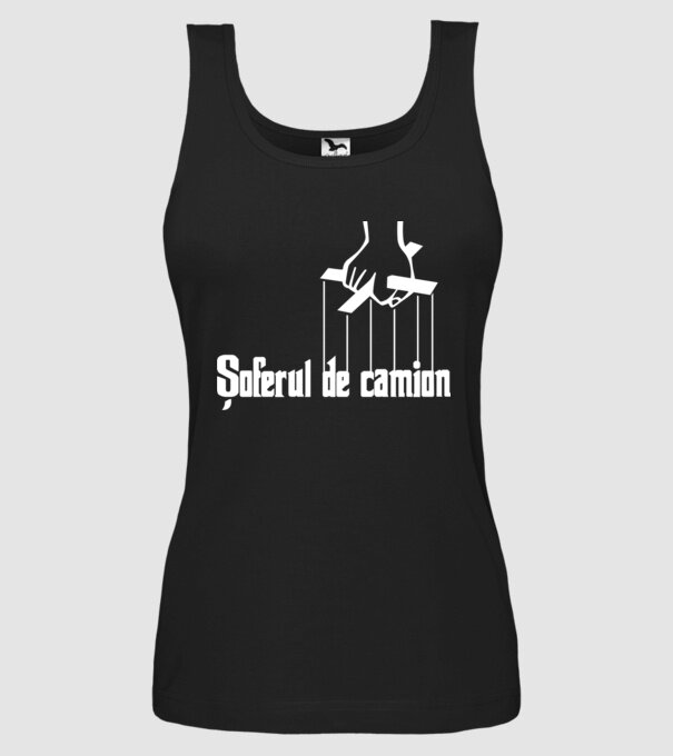 Șoferul de camion model negru pe tricou