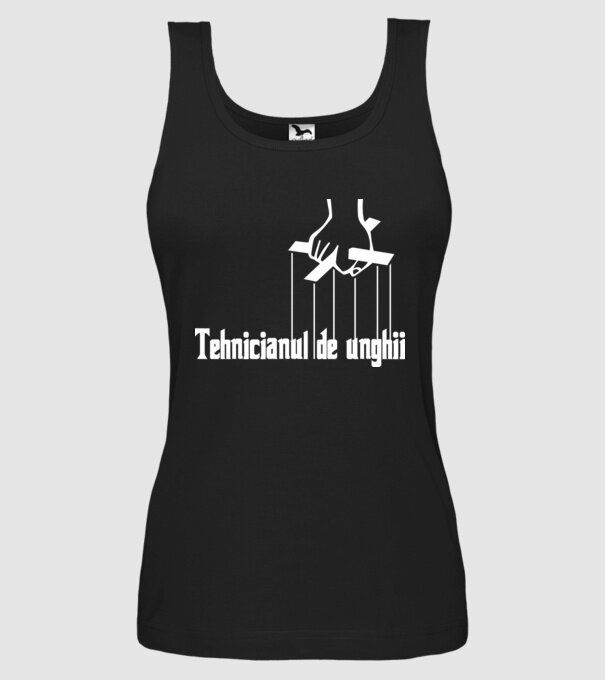 Tehnicianul de unghii model negru pe tricou