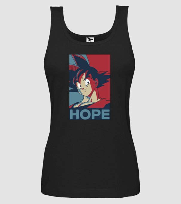 goku hope dragonball model negru pe tricou
