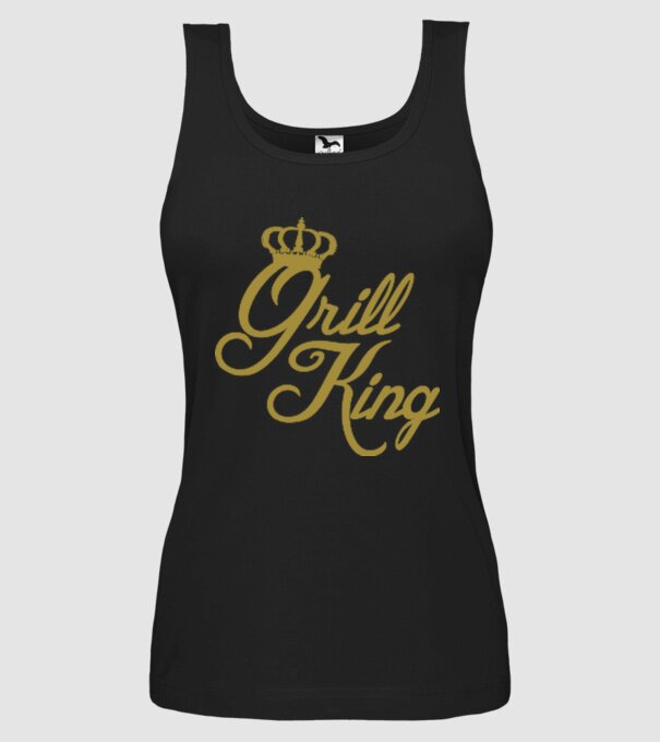 Grill King model negru pe tricou