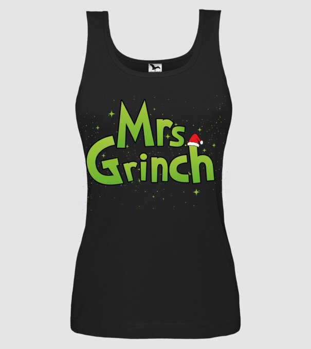 Grinch Family Mrs Grinch model negru pe tricou