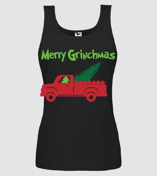 Grinchmas truck model negru pe tricou