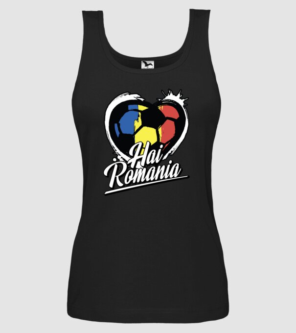 Hai romania heart model negru pe tricou