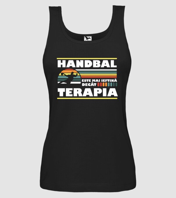 Handbal terapia model negru pe tricou